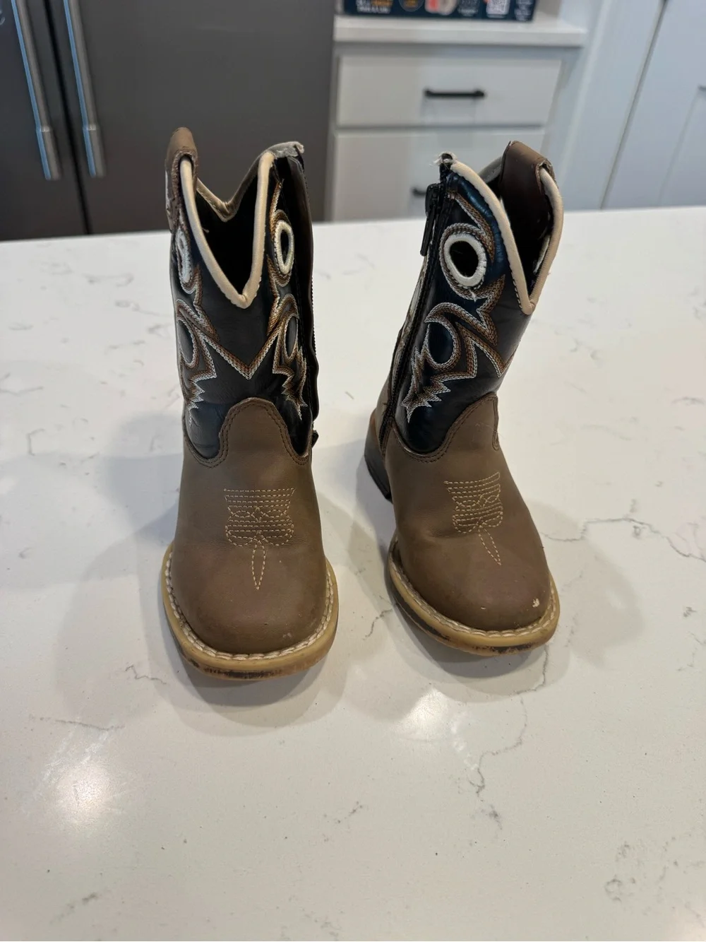 Twister Kids' Trace dark brown western pull-on cowboy boot Toddler size 5